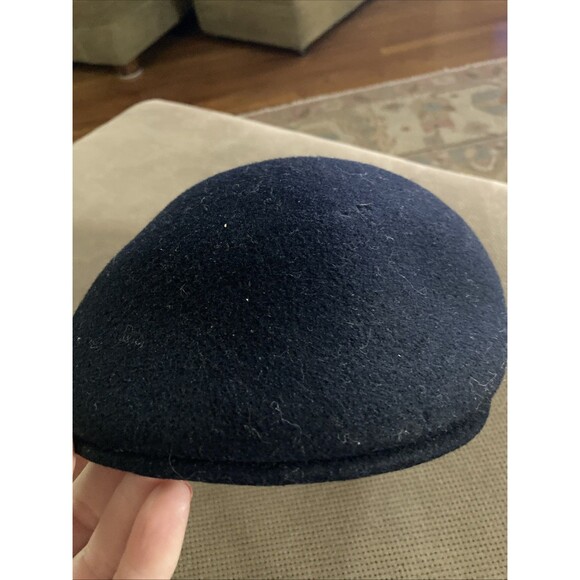 Kangol Black Wool cab hat made In England size Small Cap Golf Mod - Picture 6 of 8
